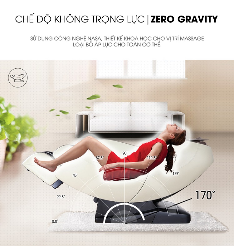 Massage không trọng lực giúp giải cơ thể toàn thân.