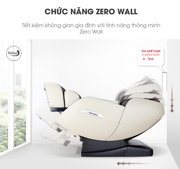 Tính năng Zero wall để điều chỉnh kích thước máy tập.