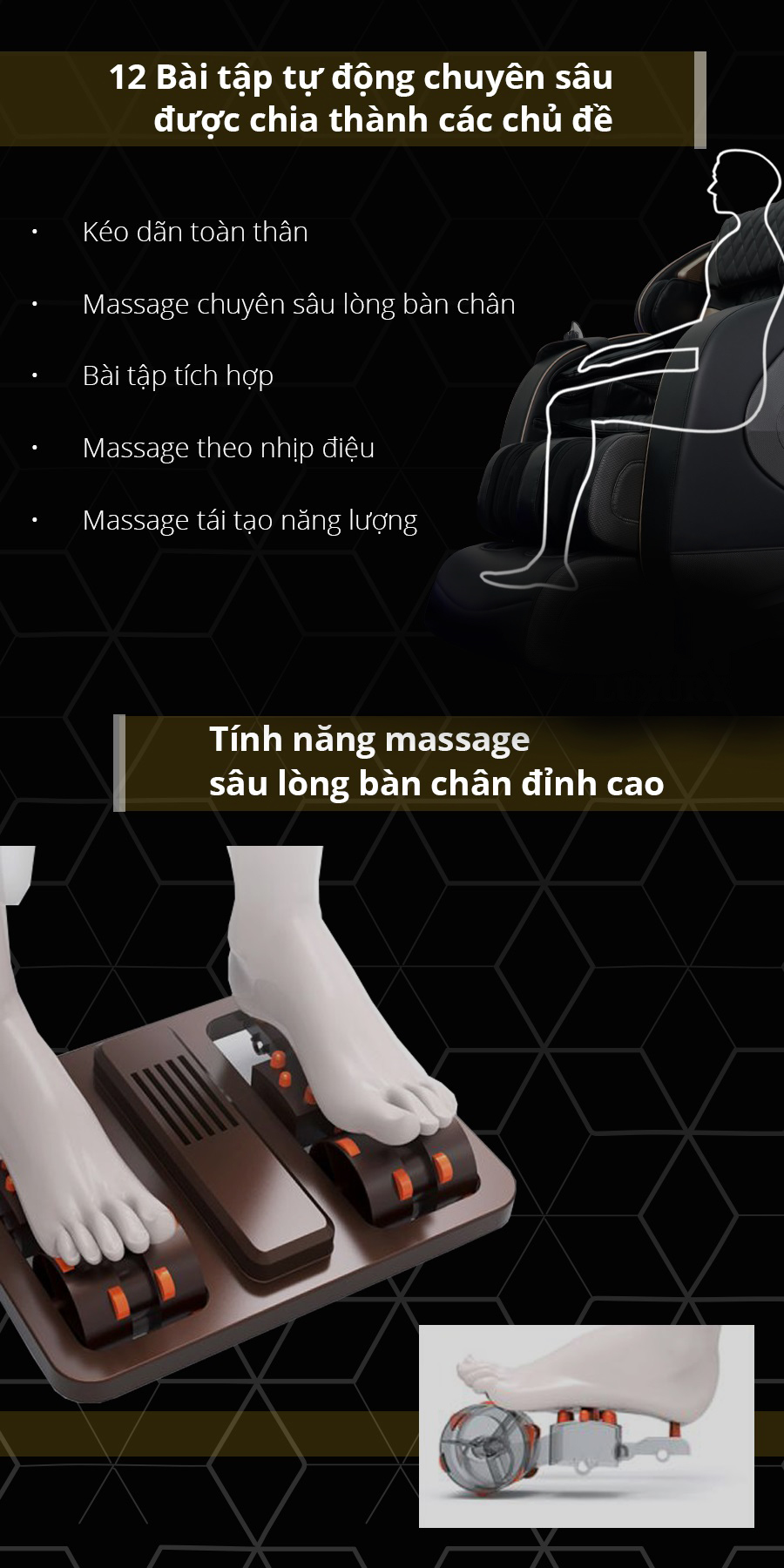 Có nhiều chương trình massage cho bạn thoải mái lựa chọn.