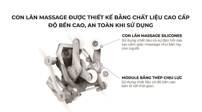 Con lăn massage Polietilen với độ bền vật lý vượt trội