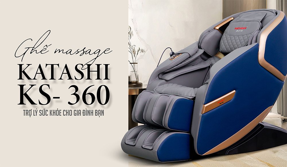 Ghế massage Kaitashi KS-360 Blue Gray - trợ lý sức khỏe trong gia đình bạn