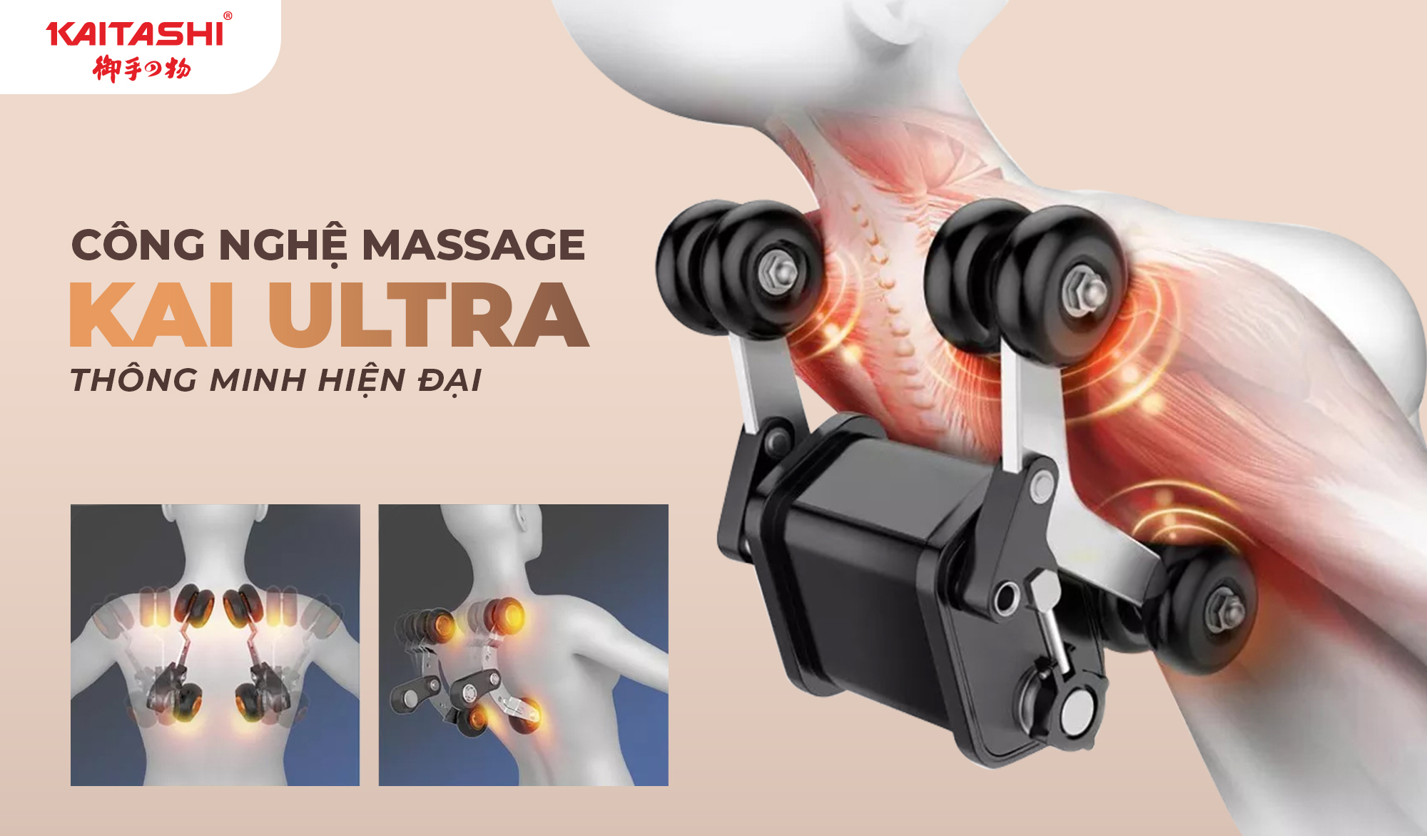 ghế massage kaitashi ks-175 có công nghệ massage kai ultra