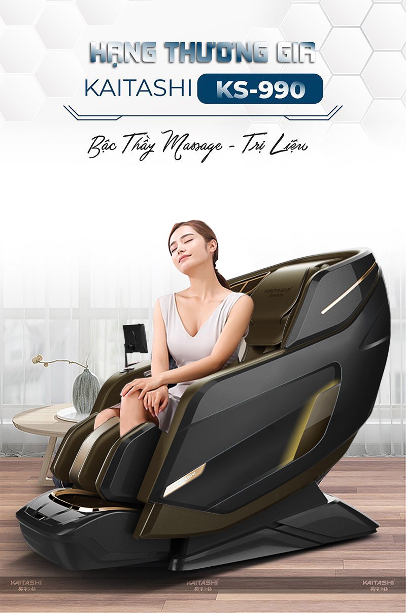 Kaitashi KS-990 Black - Ghế massage hạng thương gia