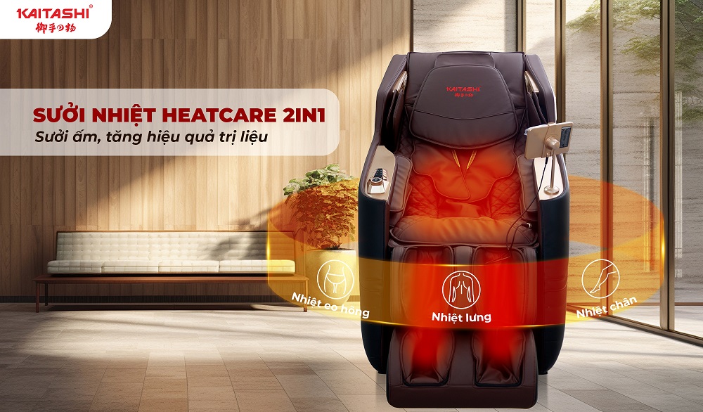 ghế massage kaitashi ks-196 sưởi nhiệt heatcare 2in1