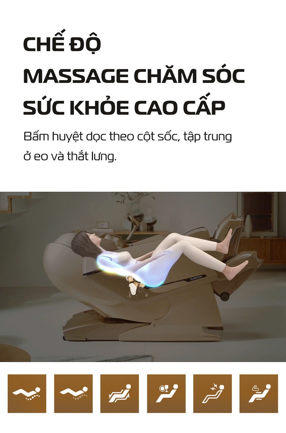 Ghế massage Kaitashi Nexus KS-550 bấm huyệt dọc sống lưng