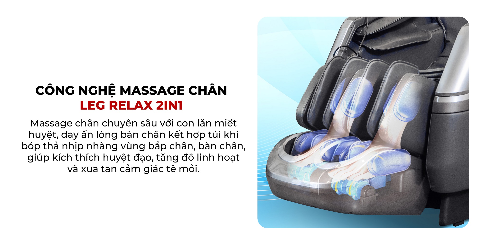 Ghế massage Kaitashi Suki công nghệ massage chân