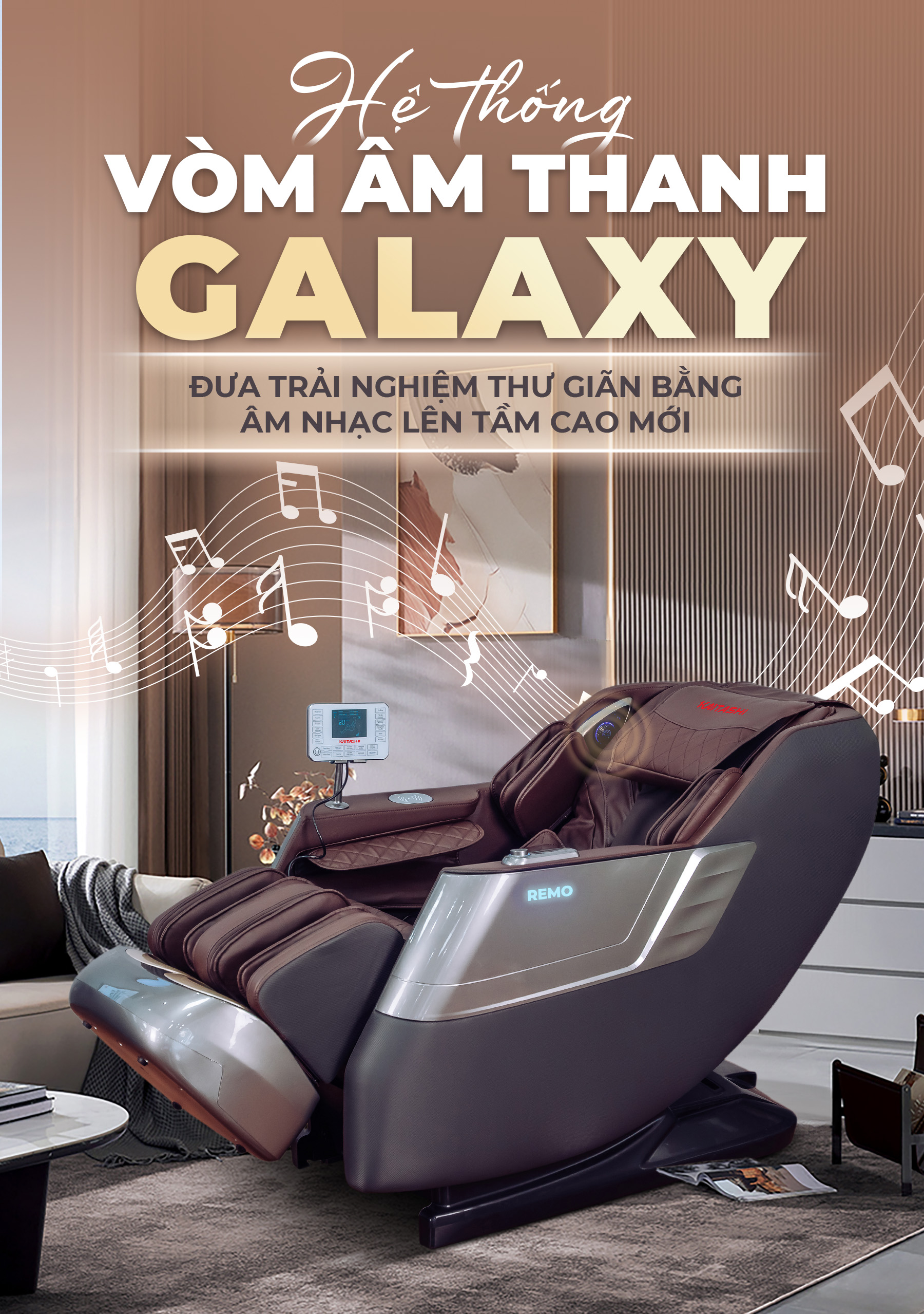 ghế massage Kaitashi Remo chăm sóc sức khỏe toàn diện cho gia đình