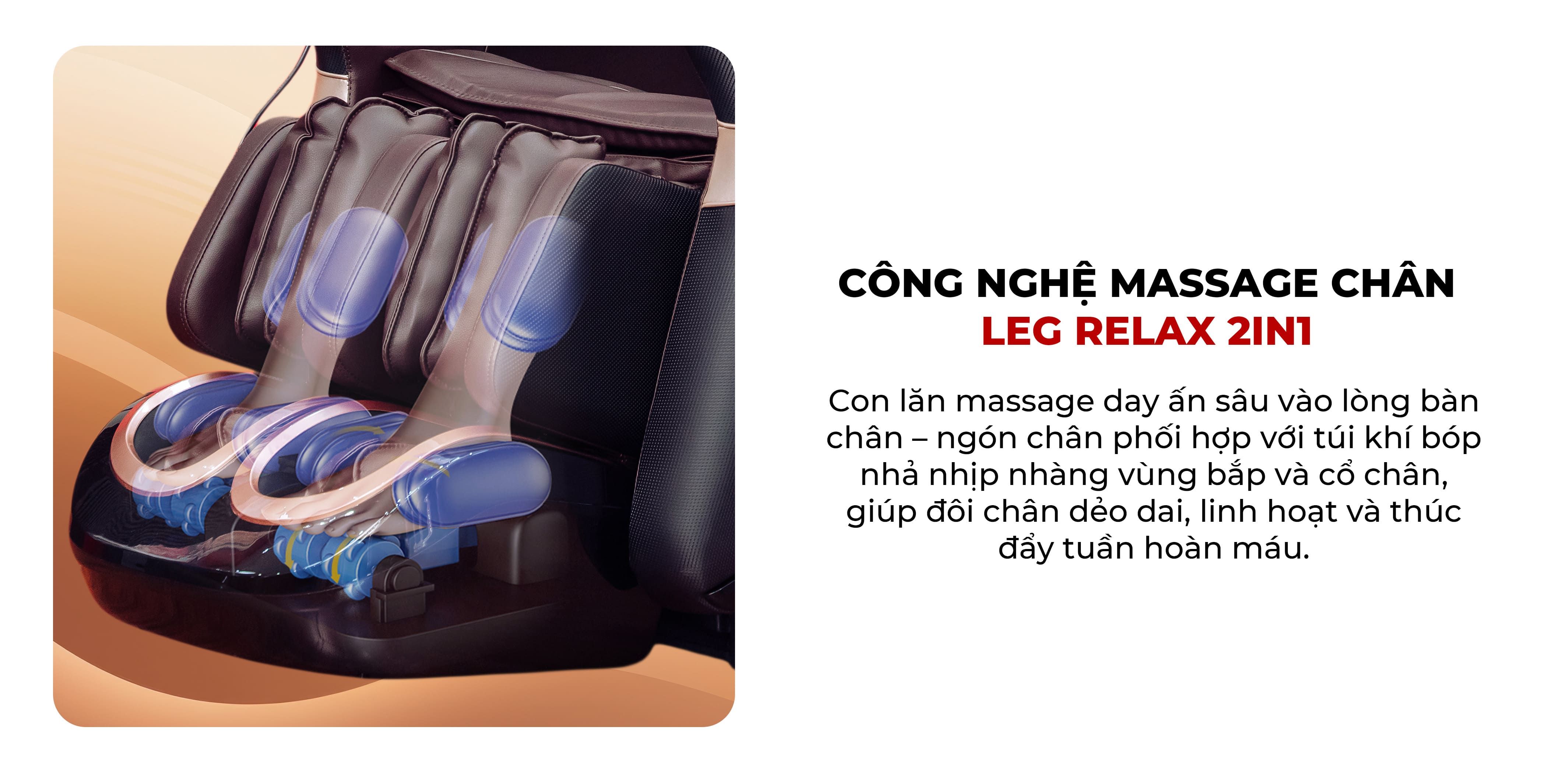 Ghế massage Kaitashi Neko - Chăm sóc trọn vẹn với Leg Relax 2in1