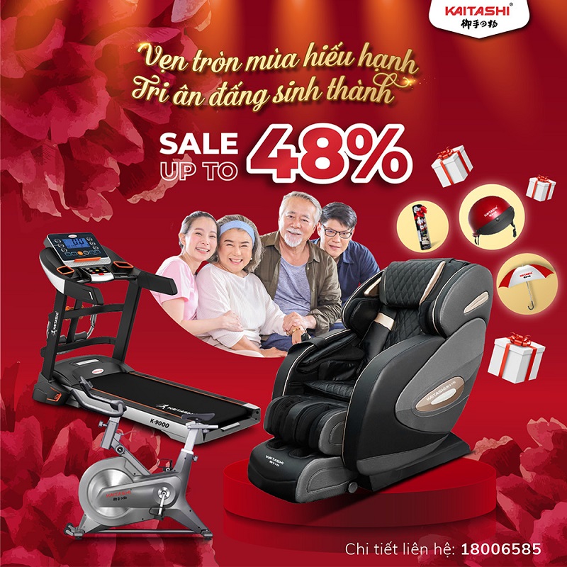 Ghế massage Kaitashi - Món quà báo đáp cha mẹ đầy ý nghĩa