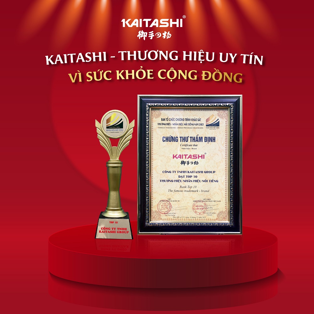 Kaitashi - Top 10 thương hiệu nổi tiếng 2021 vì những nỗ lực đóng góp cho cộng đồng 