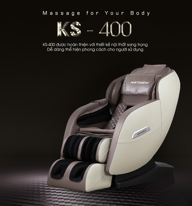 Ghế massage Kaitashi KS-400 êm ái, kiểu dáng trang nhã