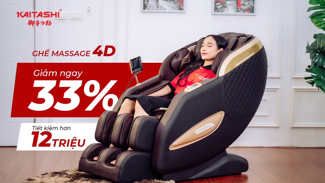 Ghế Massage Kaitashi KS-147 Sale Sốc - Chốt Liền Tay