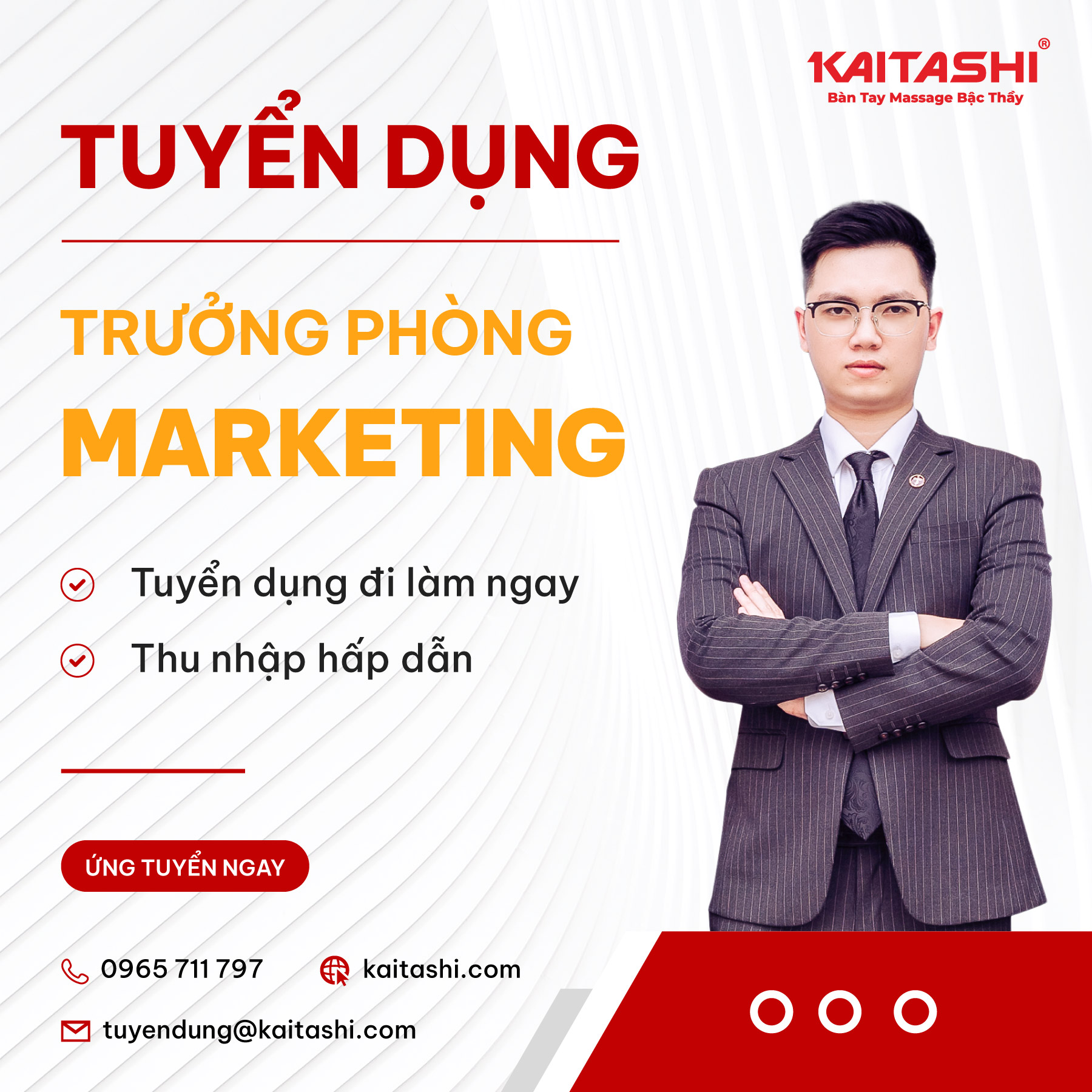 Kaitashi tuyển dụng Trưởng phòng Marketing đi làm ngay