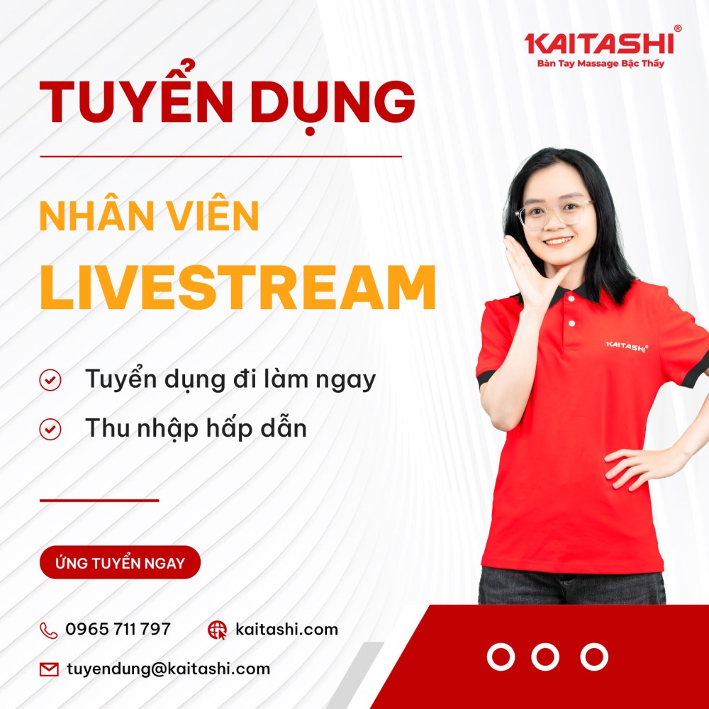 Kaitashi tuyển nhân viên livestream