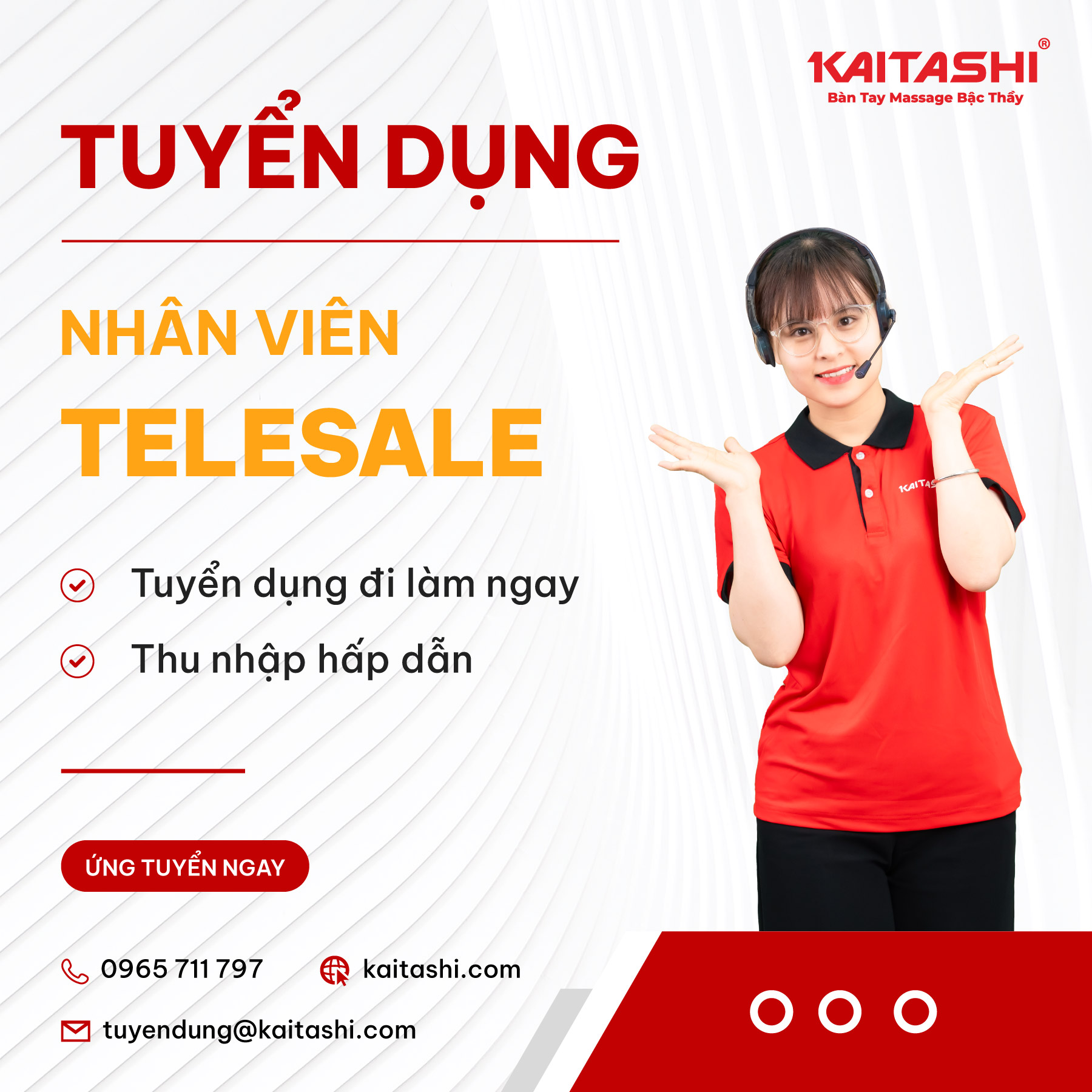 Kaitashi tuyển nhân viên Telesale