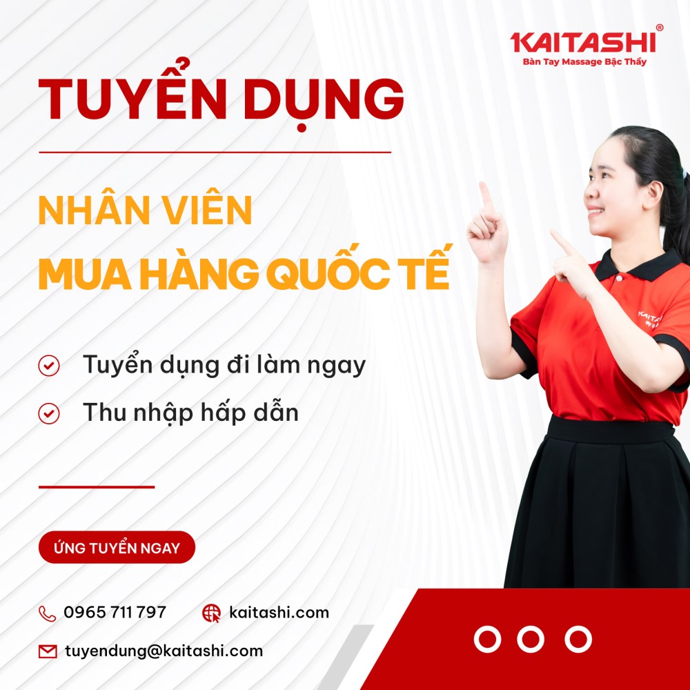 Kaitashi tuyển nhân viên mua hàng quốc tế