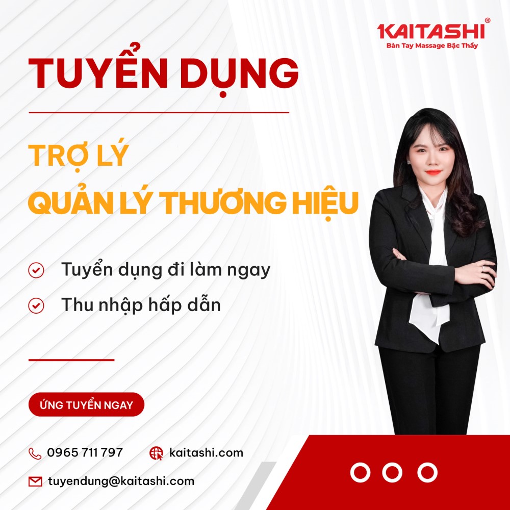 Kaitashi tuyển trợ lý quản lý thương hiệu