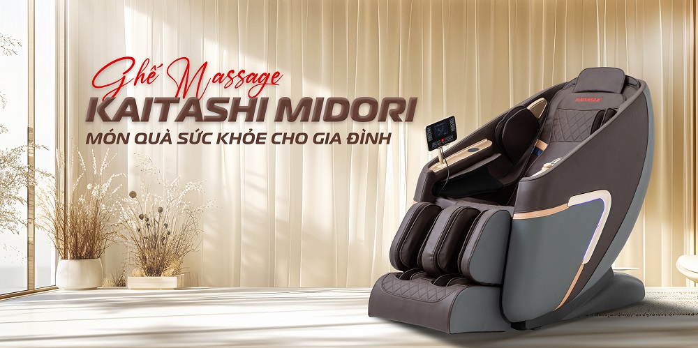 Ghế massage Kaitashi Midori - Món quà sức khỏe cho gia đình