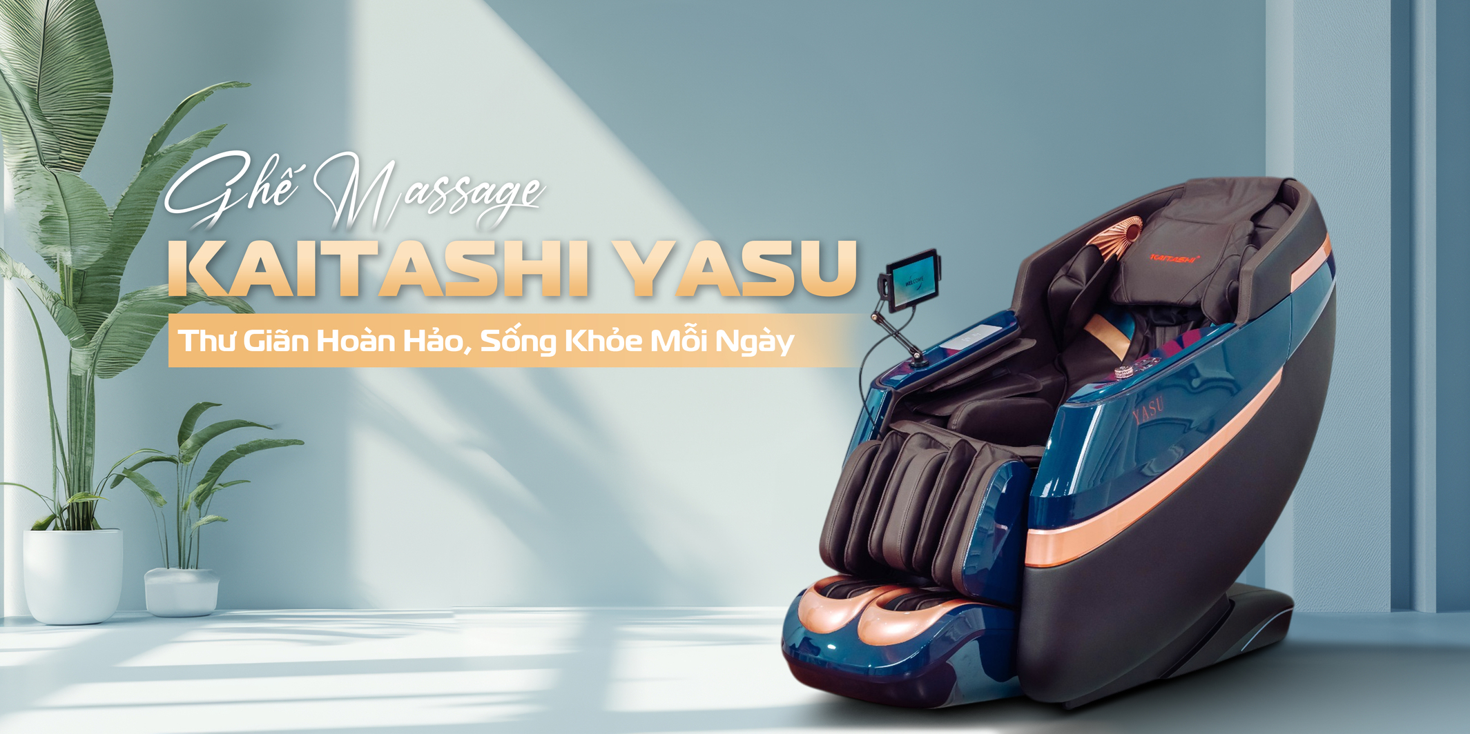 Ghế massage Kaitashi Yasu – Thư giãn hoàn hảo, sống khỏe mỗi ngày