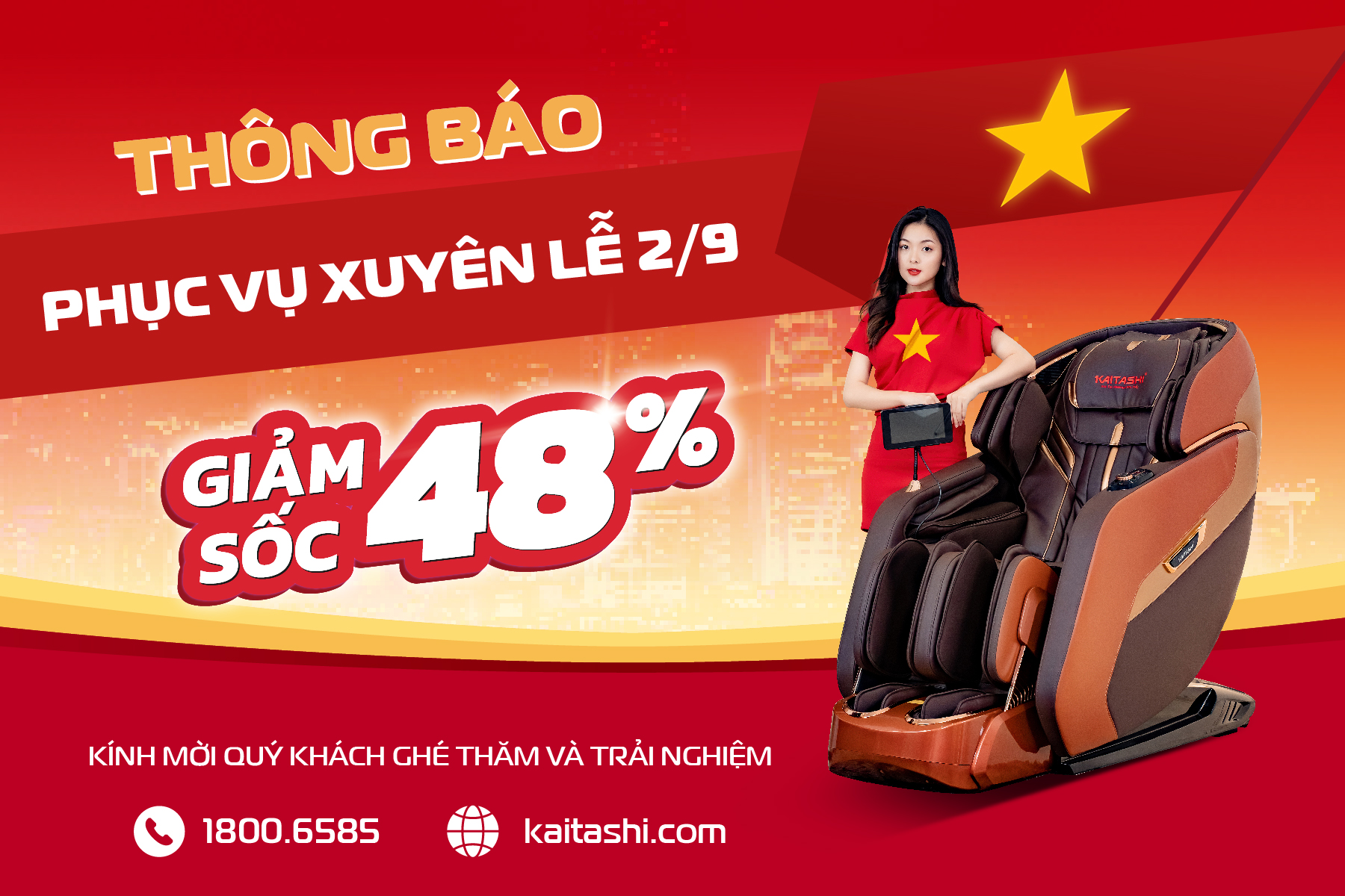 Mừng Quốc Khánh 2/9 – Sale thả phanh cùng Kaitashi 