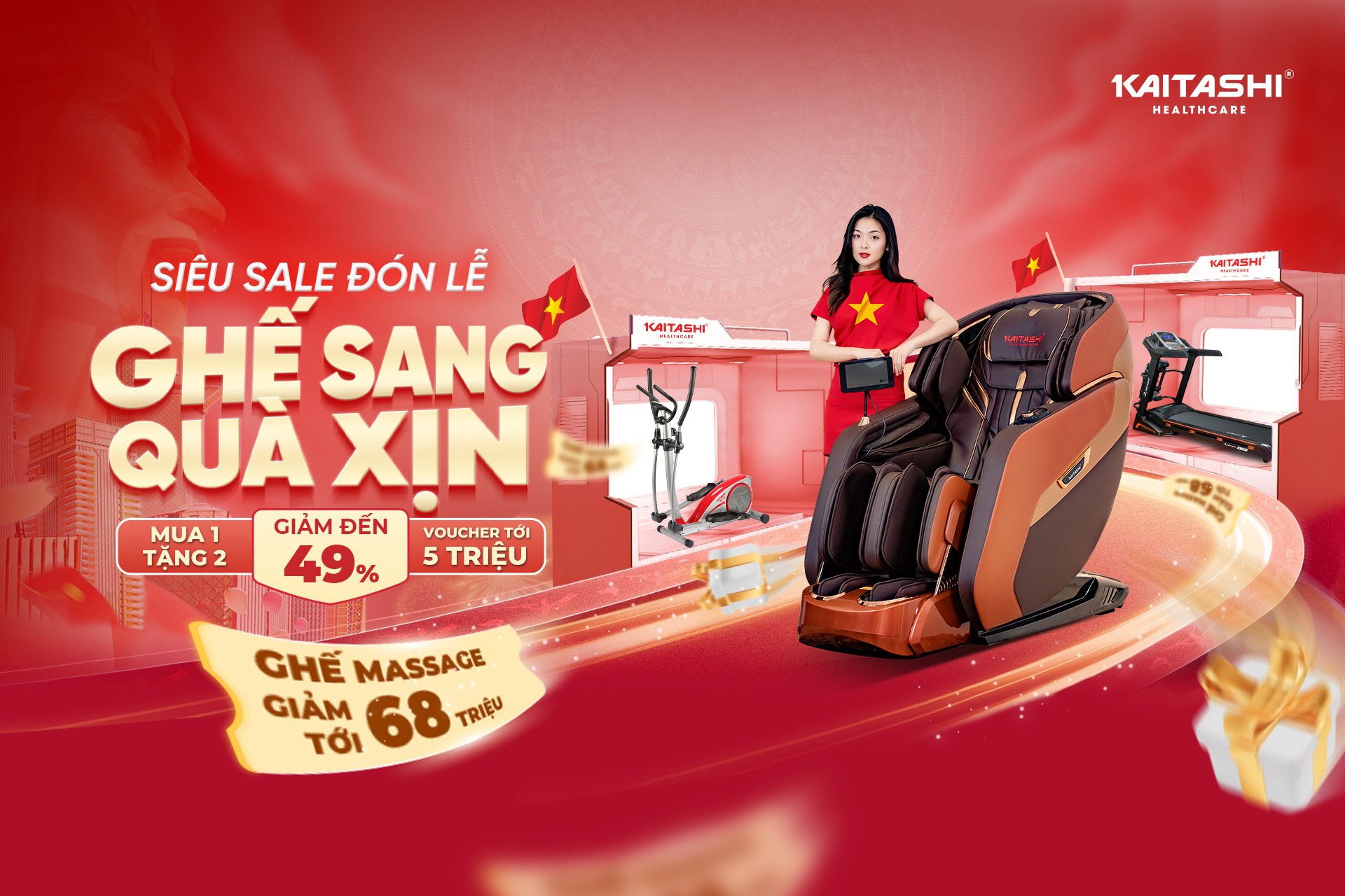 SIÊU SALE ĐÓN LỄ - GHẾ SANG QUÀ XỊN TẠI KAITASHI
