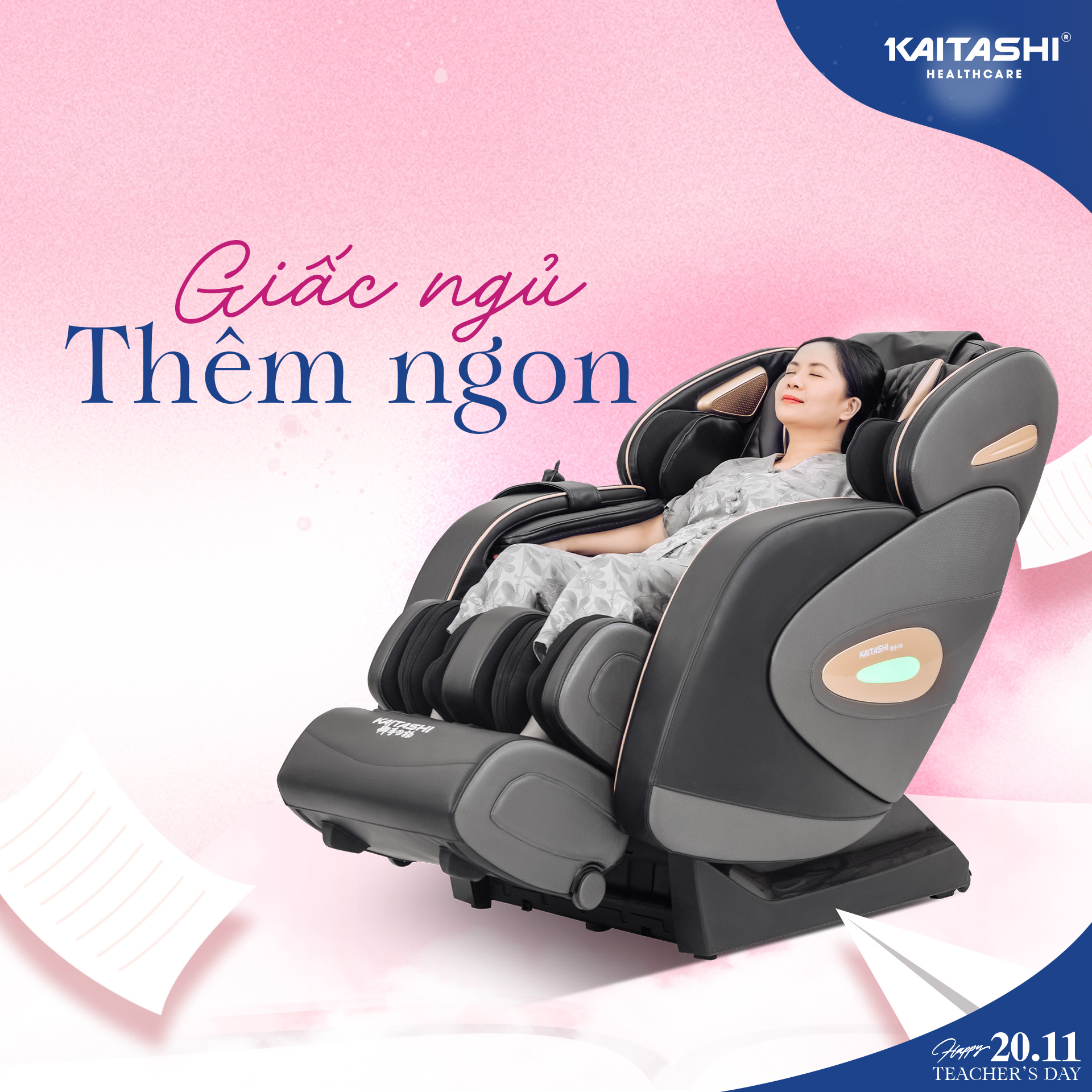 ghế massage Kaitashi chăm sóc sức khỏe toàn diện cho cả gia đình