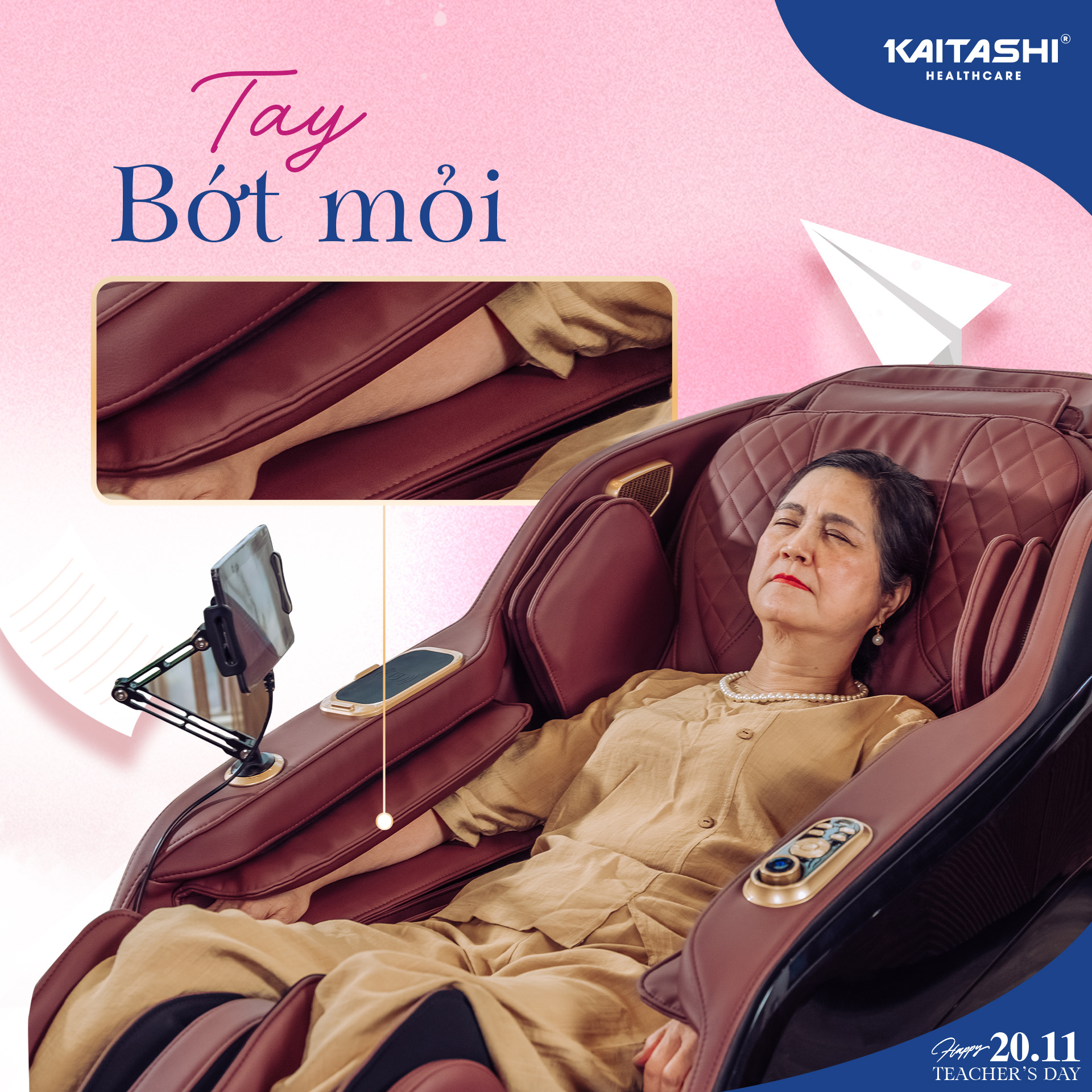 ghế massage Kaitashi chăm sóc sức khỏe toàn diện cho cả gia đình