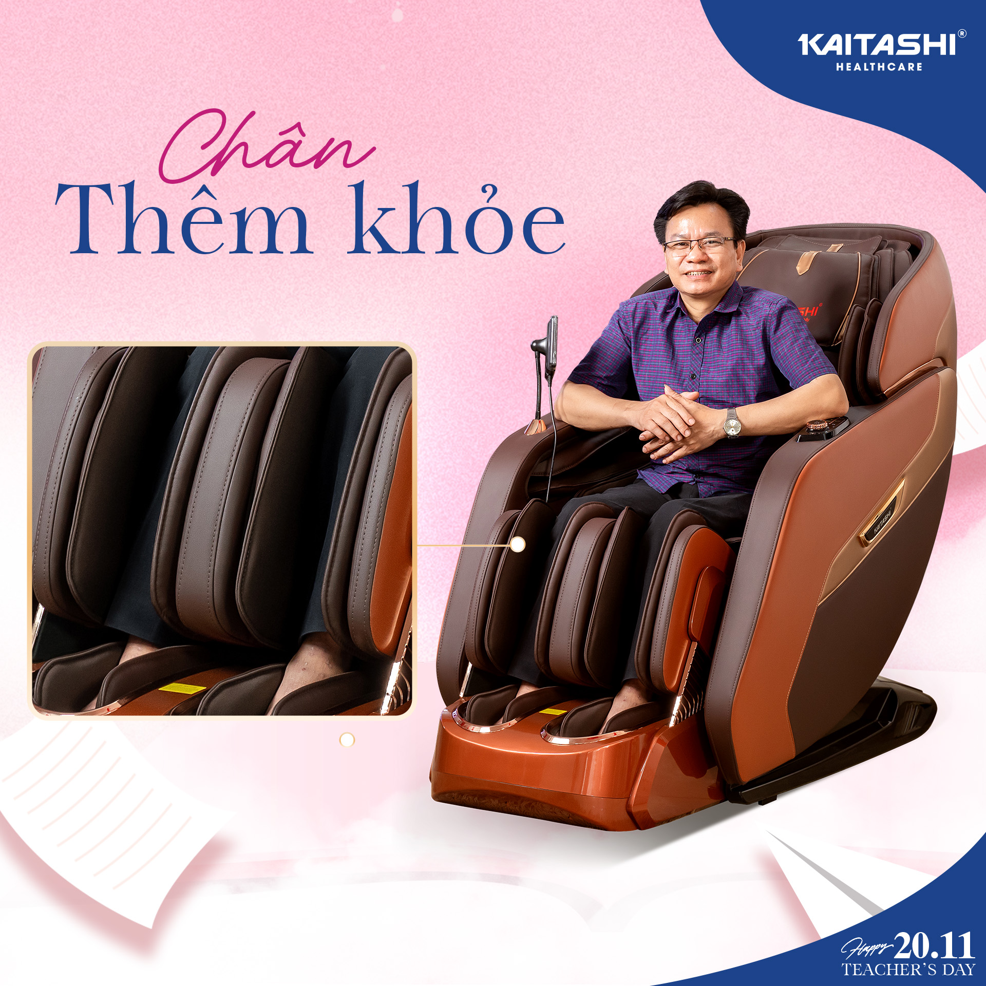 ghế massage Kaitashi chăm sóc sức khỏe toàn diện cho cả gia đình