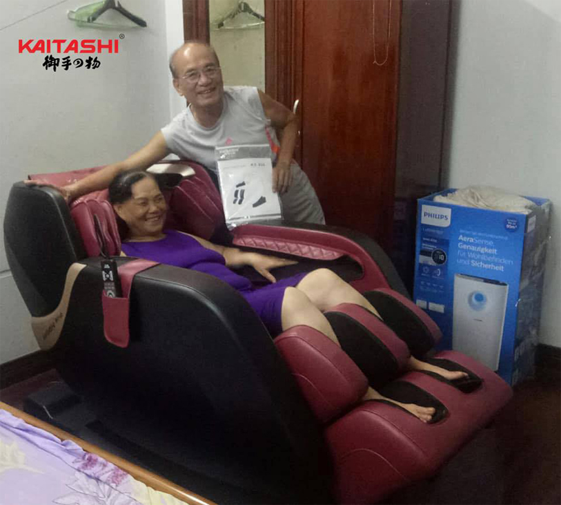 Ghế massage Kaitashi thay chăm sóc những người thân yêu gia đình bạn mỗi ngày