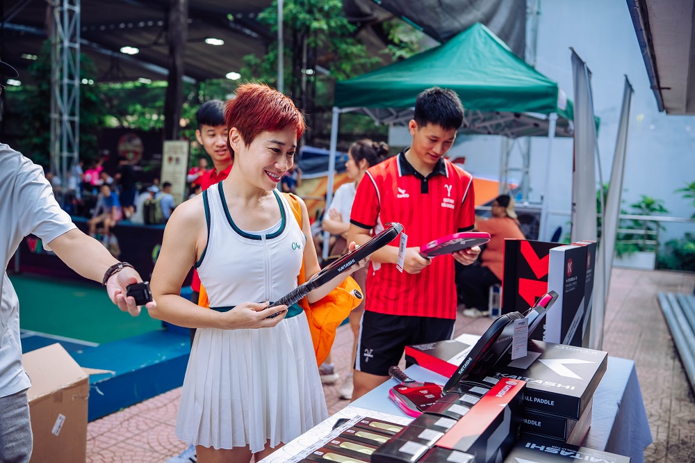 Gian hàng trưng bày sản phẩm pickleball của Kaitashi