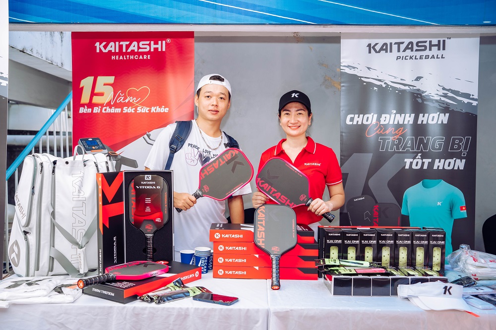 Gian hàng trưng bày sản phẩm pickleball của Kaitashi