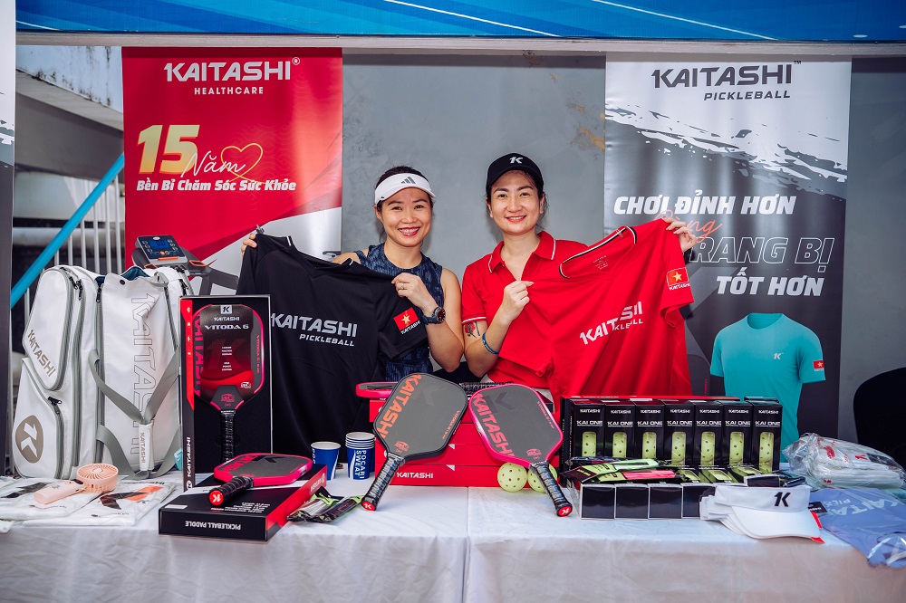Gian hàng trưng bày sản phẩm pickleball của Kaitashi