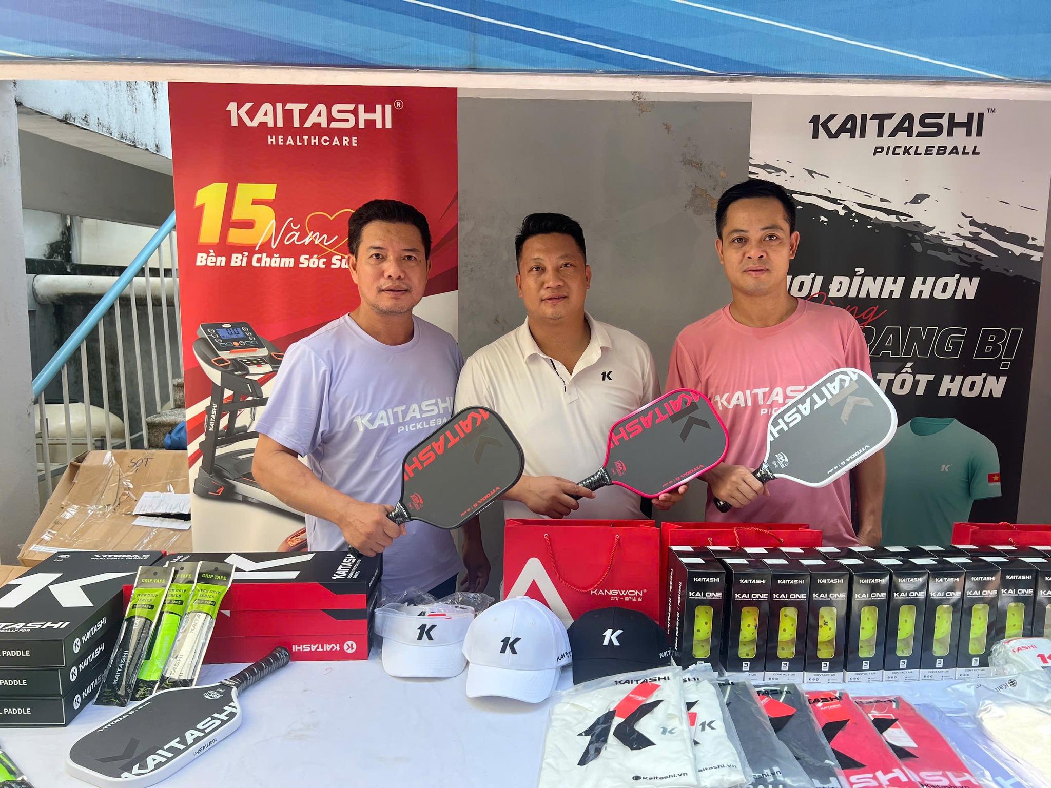 Gian hàng trưng bày sản phẩm pickleball của Kaitashi