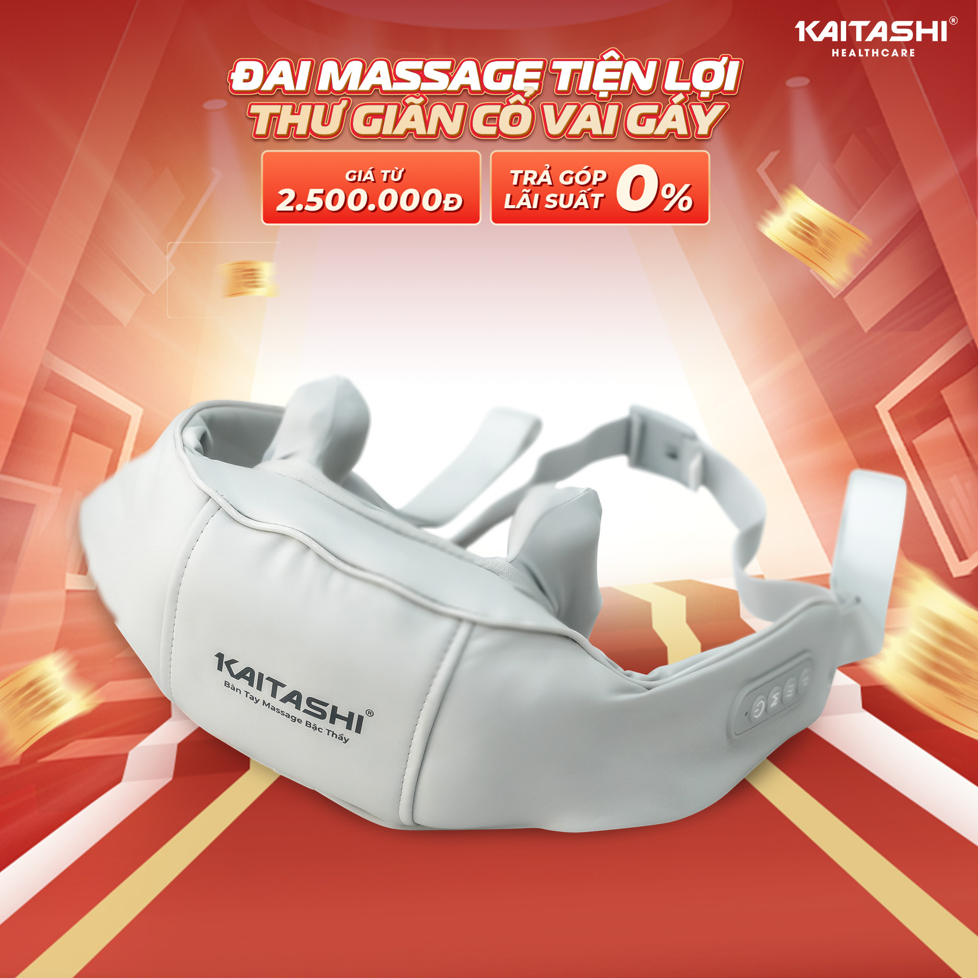 đai massage cổ vai gáy Kaitashi giảm giá cuối năm