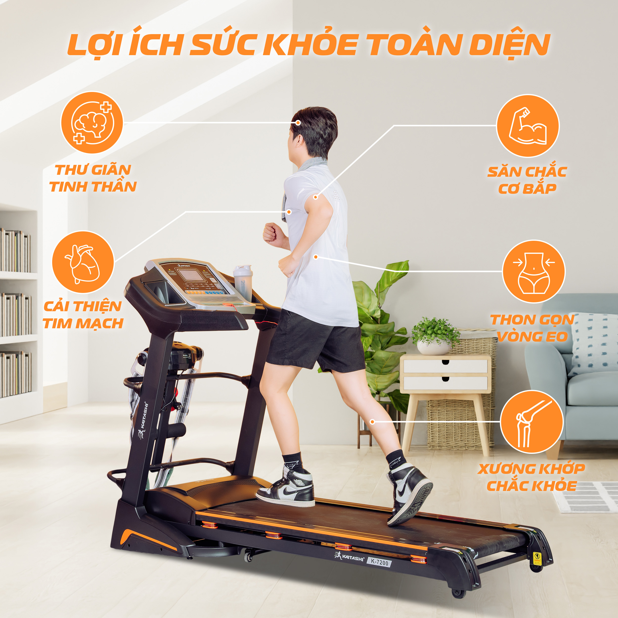 lợi ích sức khỏe của máy chạy bộ Kaitashi