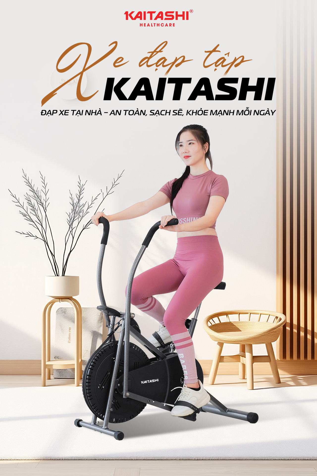xe đạp tập Kaitashi giúp đôi chân bạn linh hoạt, dẻo dai hơn