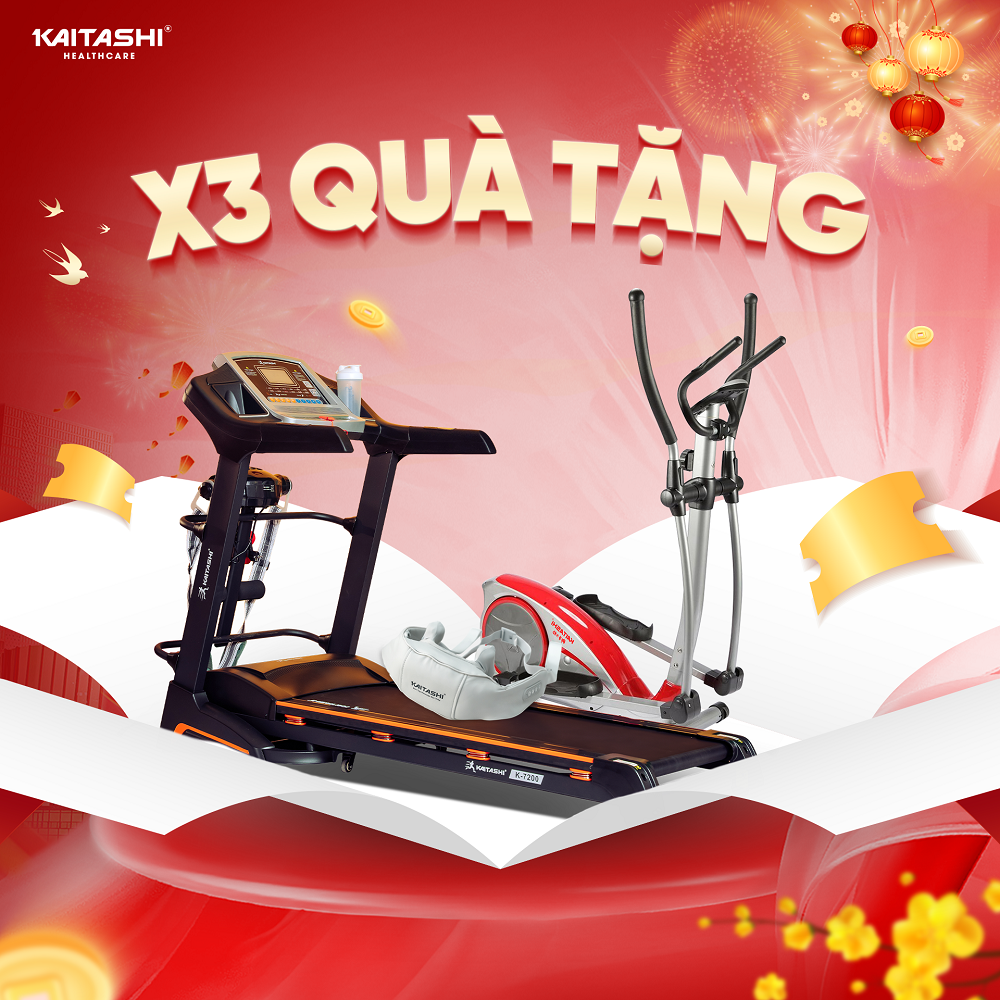 ghế massage Kaitashi giảm giá đến 49%, tặng quà máy chạy bộ, xe đạp tập nhân dịp Tết Nguyên Đán