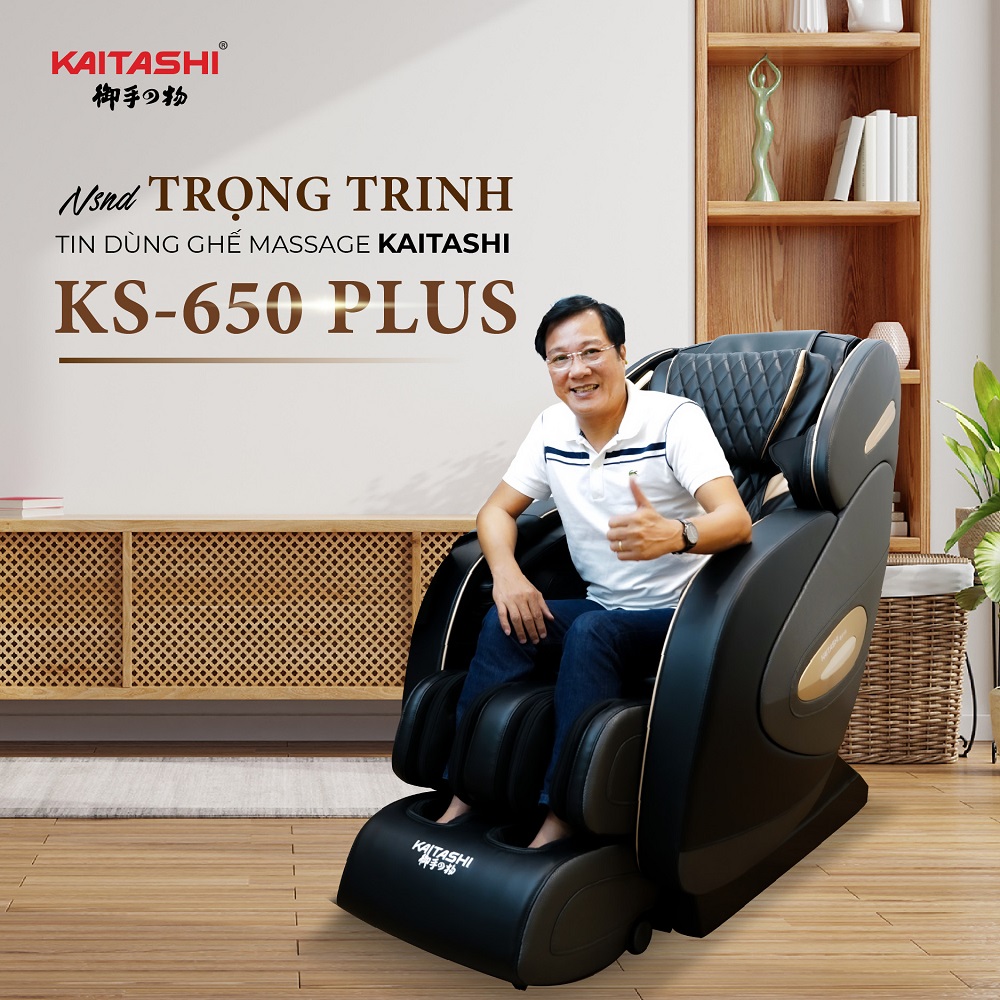 NSND Trọng Trinh tin tưởng sử dụng ghế massage Kaitashi KS-650 Plus 